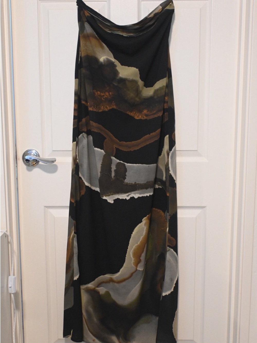 Meshki Black Abstract Watercolor Maxi Dress - Picture 8 of 12